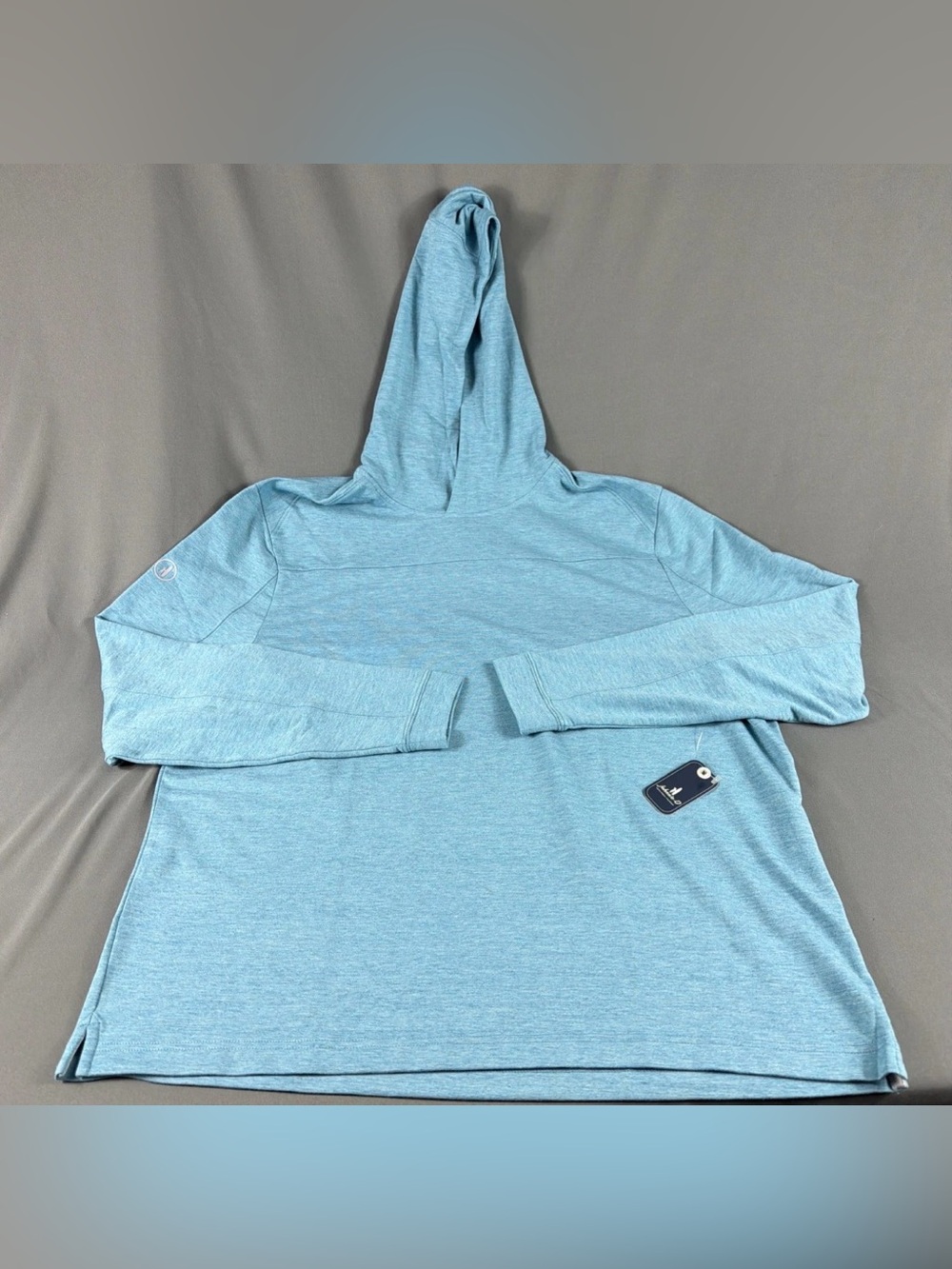 Johnnie-O Golf Hoodie Remmy XL Haze Blue Polyester Rayon Spandex MSRP $138